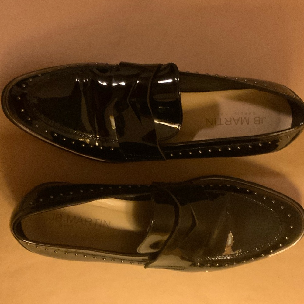 Glossy Black Women's Loafers